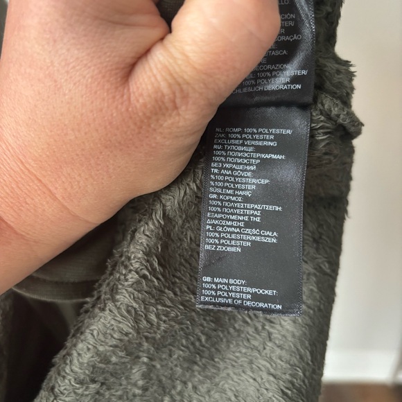 The North Face Osito Quarter 1/4 Zip Fleece Pullover Army Green Women Sz S Small - Picture 8 of 9